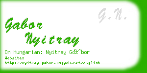 gabor nyitray business card